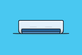 Air Conditioner Handing On Wall Vector