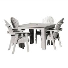 Square Plastic Outdoor Dining Set