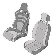 Isolated Car Seat Vector Set