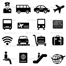 Pictogrammen Vliegveld Travel Icon