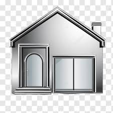 A Sleek Metallic House Icon With