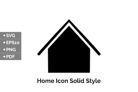 Home Icon Design Solid Style Graphic By