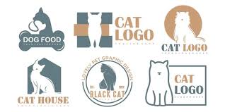 Icon Set Logo Dog Cat Silhouette Symbol