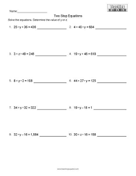Two Step Equations Teaching Squared