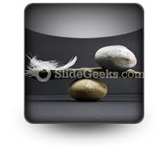 Feather Stone Balance Powerpoint Icon S