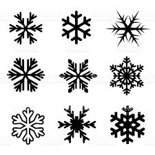 Snowflake Icon Set Vector Royalty Free