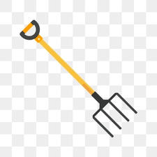 Small Gardening Fork Icon Cartoon Style