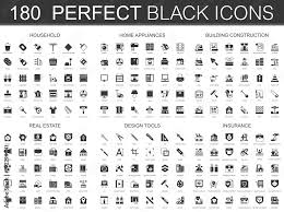 Tools Insurance Black Classic Icon Set