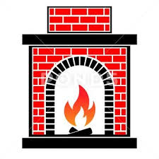 Classic Brick Fireplace Stock