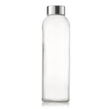 6 Pack 18oz Glass Water Beverage Bottles With Stainless Steel Caps