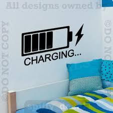 Charging The Batteries Vinyl Wall Decal