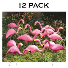 Bloem Pink Plastic Flamingos Garden