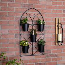 5 Pot Metal Panel Wall Planter