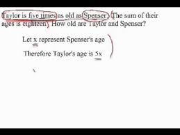 Grade 9 Word Problems Introduction Ages