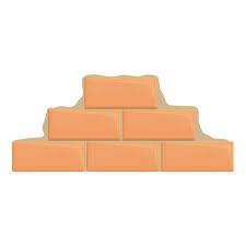 Masonry Brick Wall Icon Cartoon Vector