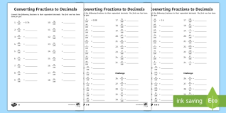 Free Converting Fractions To