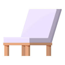 Textile Wood Chair Icon Cartoon Vector