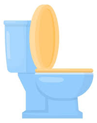 Toilet Icon Ceramic Bowl Symbol Cartoon