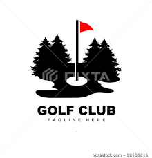 Golf Ball Logo Vector Stick Golf