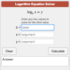 Logarithm Equation Calculator