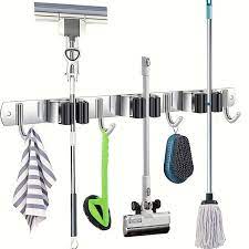 Mop Broom Holder Wall Mount Stainless