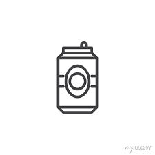 Beer Can Outline Icon Linear Style