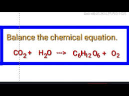 Chemical Equation Co2 H2o C6h12o6 O2
