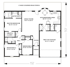 Southern House Plan With 3 Bedrooms And