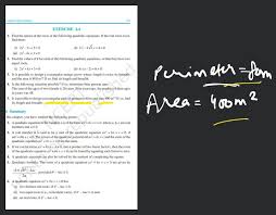 Uadratic Equations 91 Exercise 4 4 1