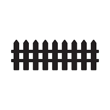 Vector Flat Black Garden Fence Icon