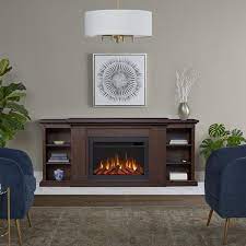 Real Flame Winterset Slim Media Electric Fireplace Dark Walnut
