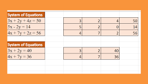 Solve A System Of Equations In Excel