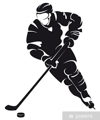 Sticker Hockey Player Silhouette