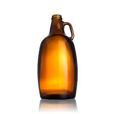 64oz Amber Glass Sierra Growler Bottle