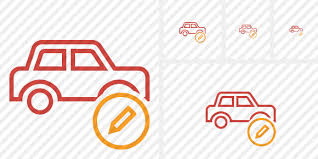 Car Icon Outline Color Professional