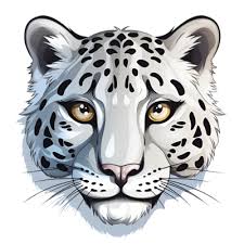 Artistic Style Snow Leopard Cartoon