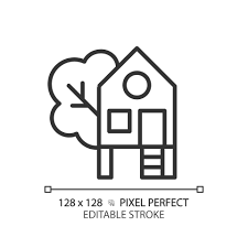 Treehouse Pixel Perfect Linear Icon
