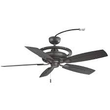 Hampton Bay 52 In Misting Fan Outdoor Only Natural Iron Ceiling Fan