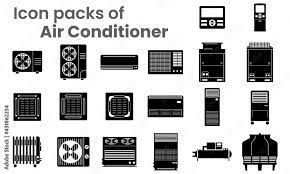 Vector Icon Packs Of Air Conditioners