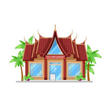 Thai Cuisine Restaurant Building Icon