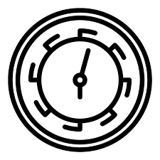 Parts Wall Clock Icon Outline Parts