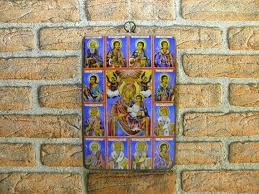 Name Day Gift Virgin Mary Wooden Icon
