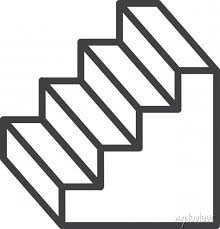 Stairs Icon Line Vector Ilration