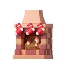 3d Fireplace Icon Minimal