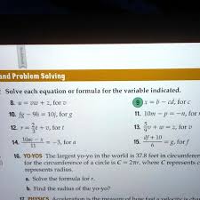 Problem Solving Solve Each Equation