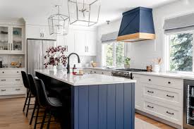 4 New Kitchens In White Wood And Blue