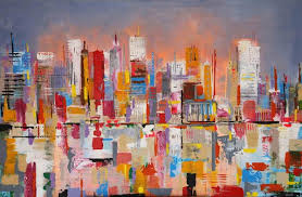 Skyline Painting City View On My Town