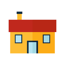 Cute Small House With Roof Top Vector