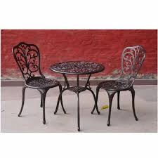 2 Chair And 1 Round Table Wrought Iron