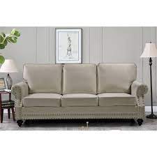 Us Pride Furniture Ramos 85 In W Beige